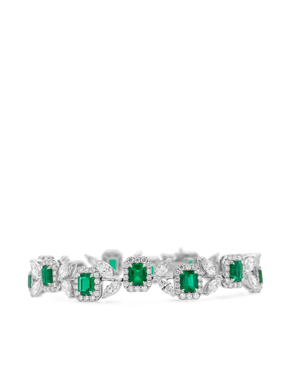 HYT Jewelry emerald and diamond tennis bracelet - Silver