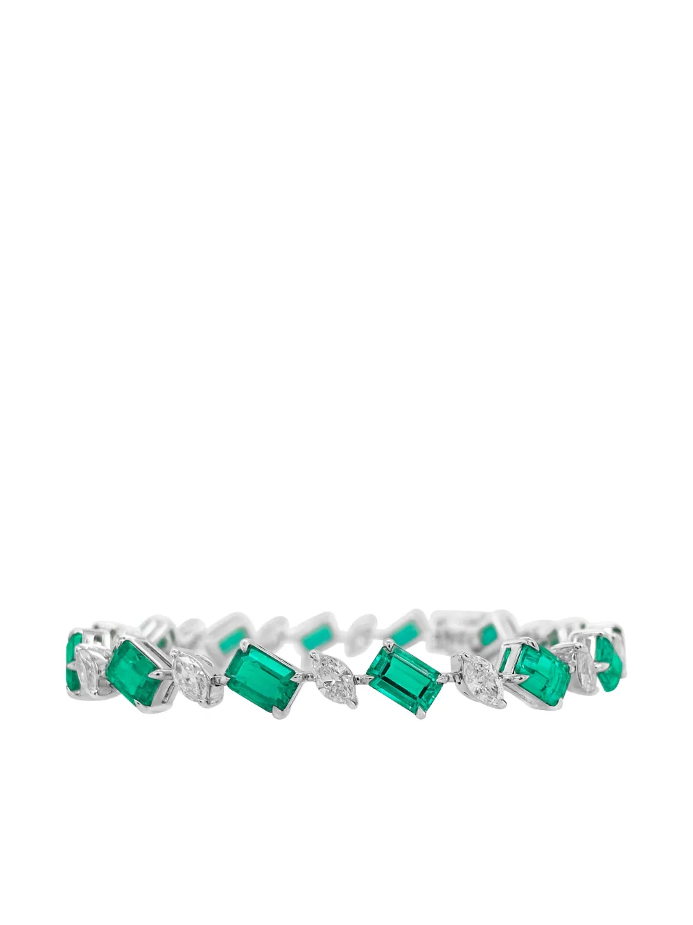 HYT Jewelry emerald and diamond tennis bracelet - Argento