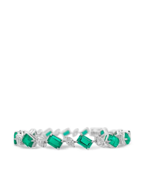 HYT Jewelry emerald and diamond tennis bracelet 