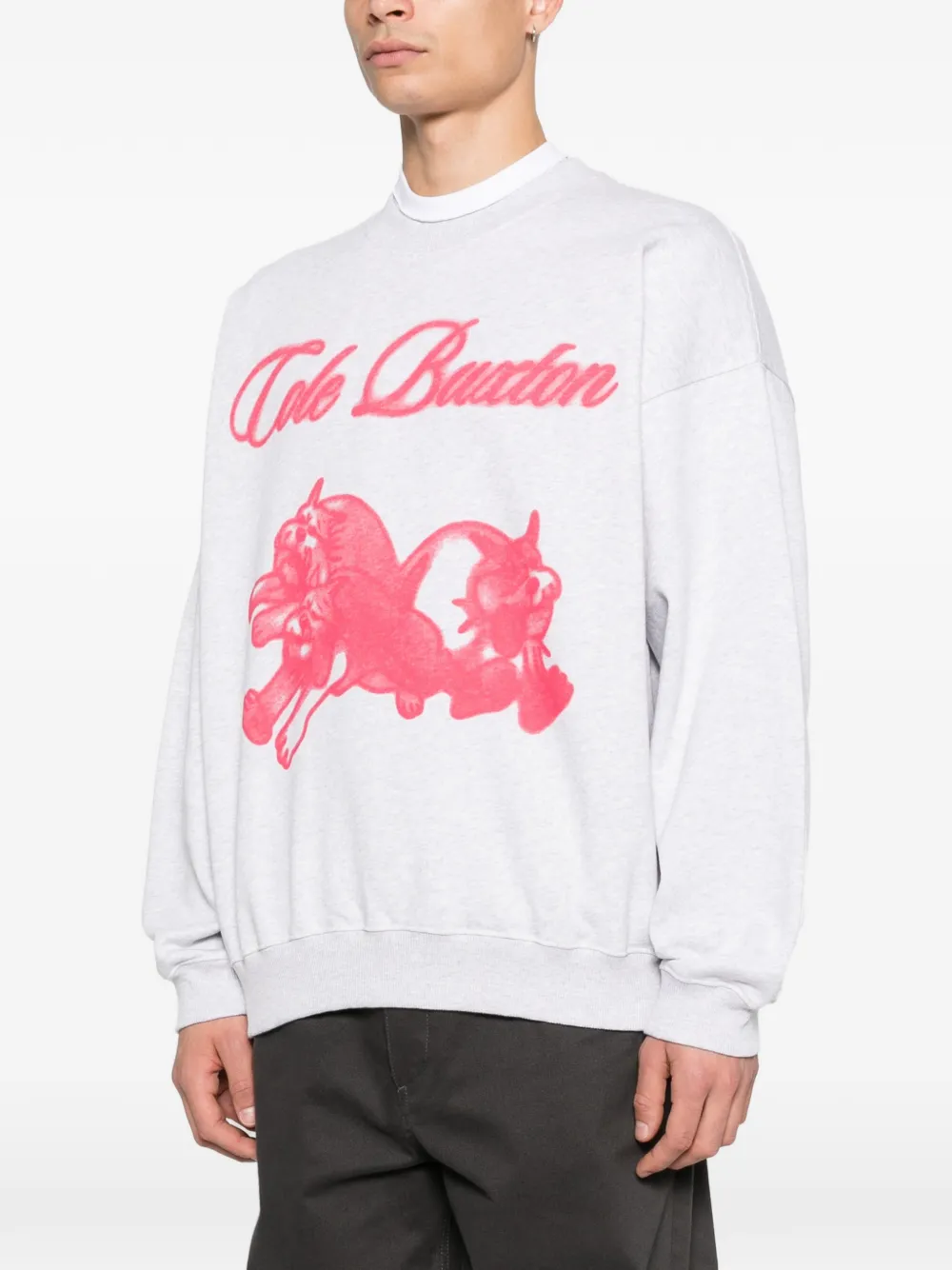  Cole Buxton Graphic-print Sweater - Grey 