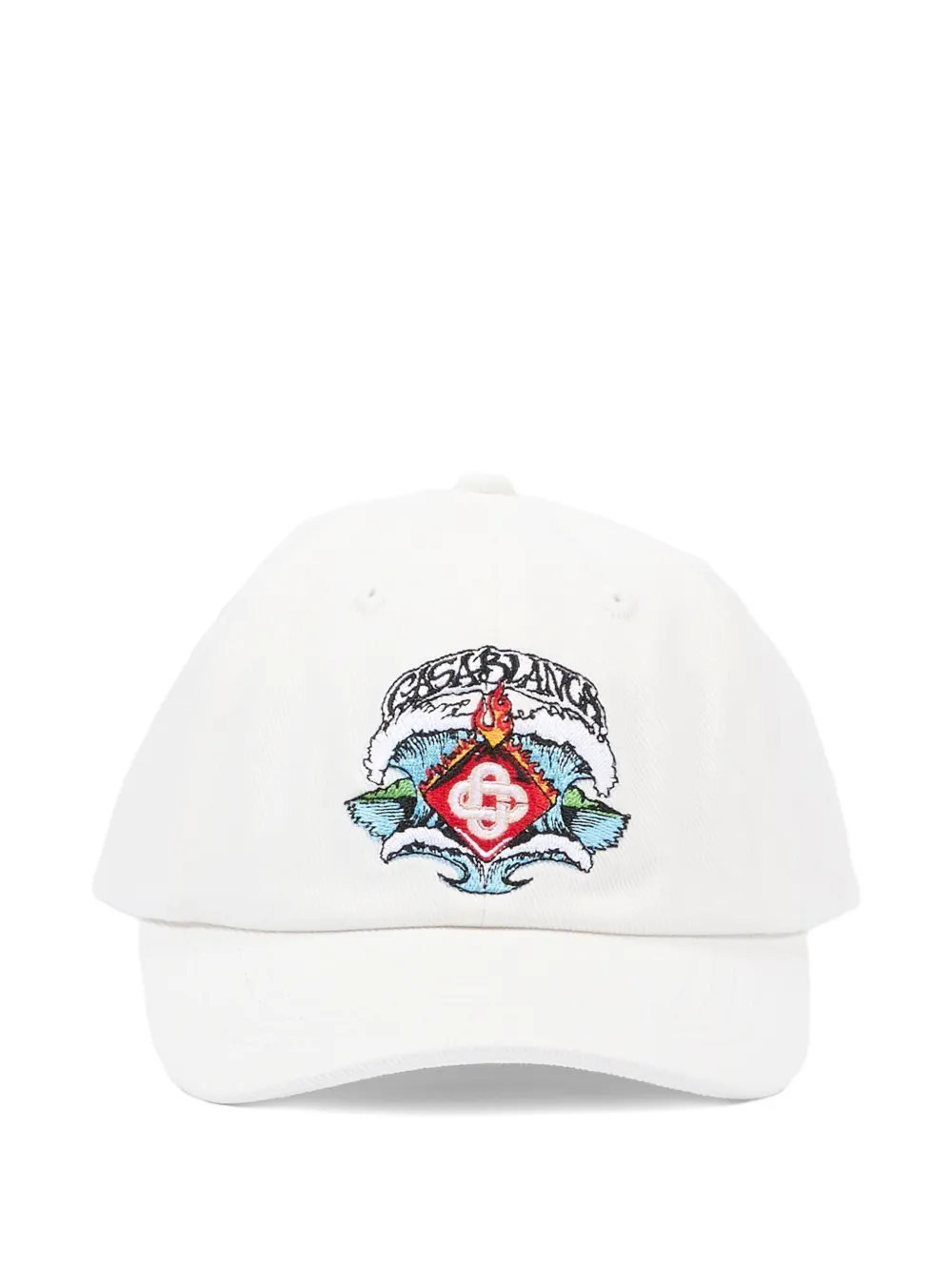 CASABLANCA KIDS embroidered-logo baseball cap - Bianco
