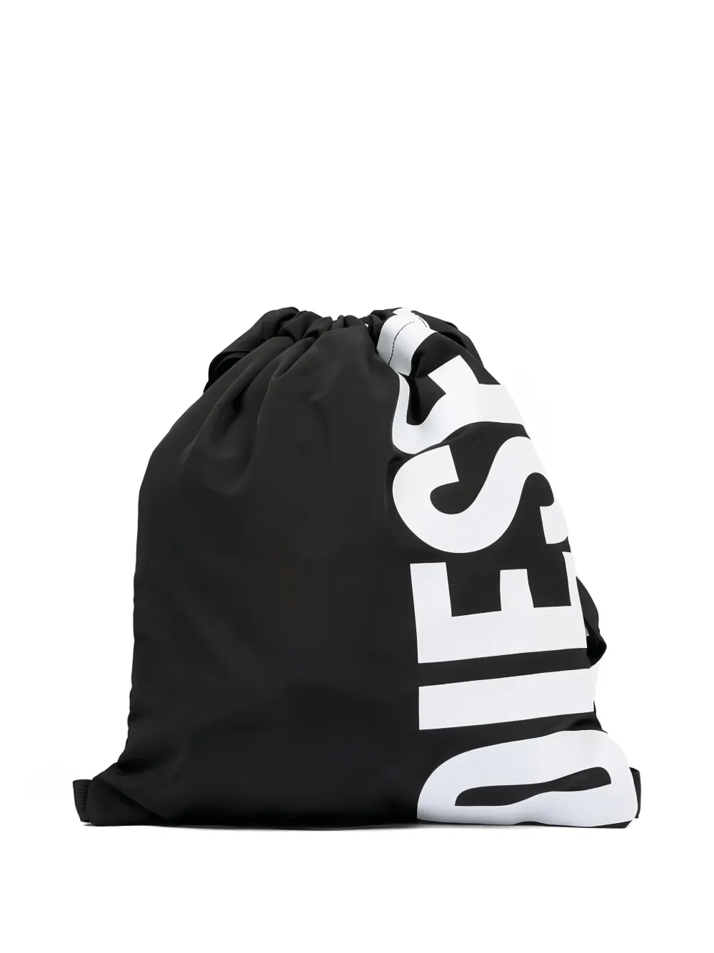 Diesel Kids drawstring logo-detail backpack - Nero