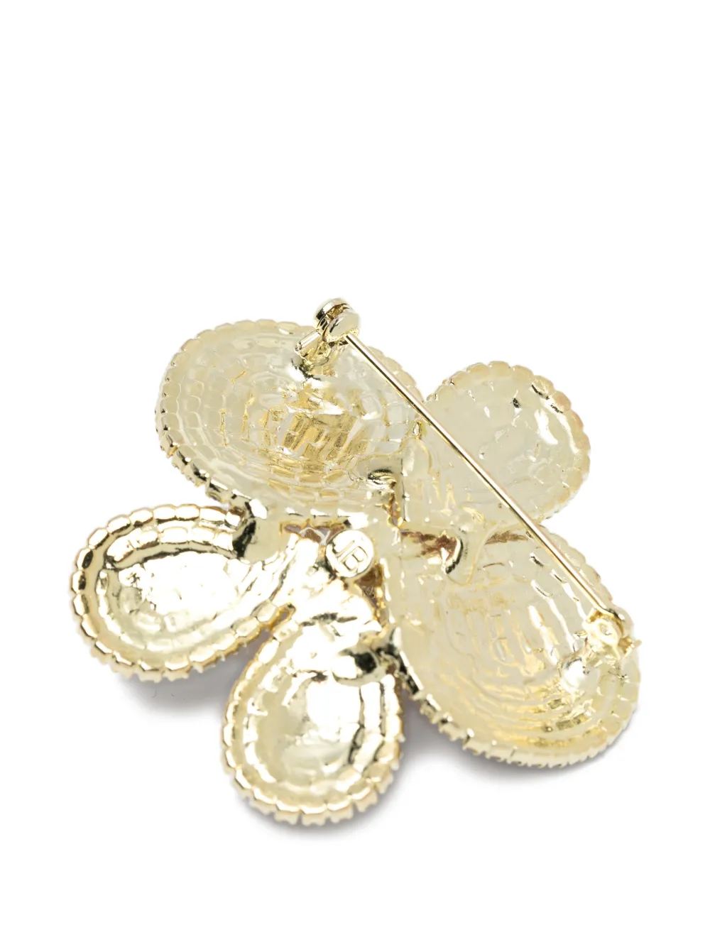  Jennifer Behr Flower Embellished Brooch - Gold 