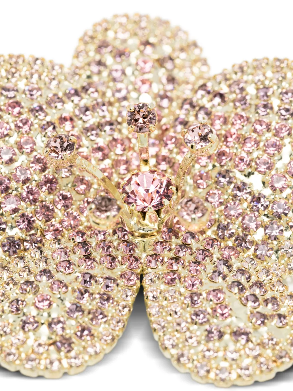  Jennifer Behr Flower Embellished Brooch - Gold 