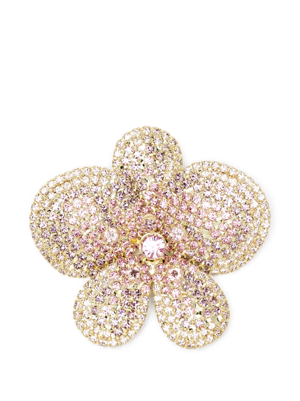Jennifer Behr flower embellished brooch - Oro