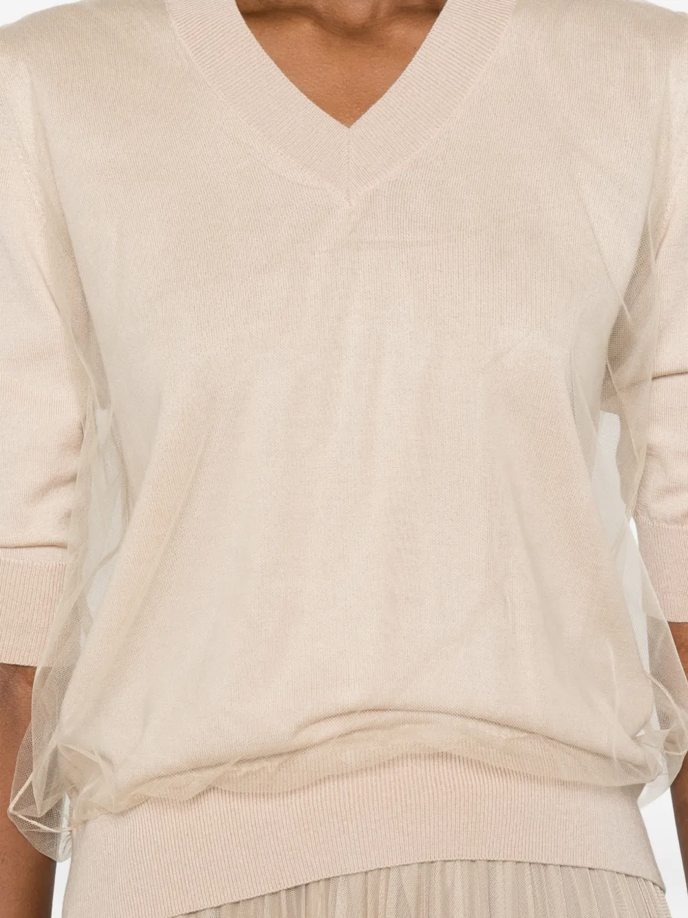 Fabiana Filippi Trui met V-hals Beige