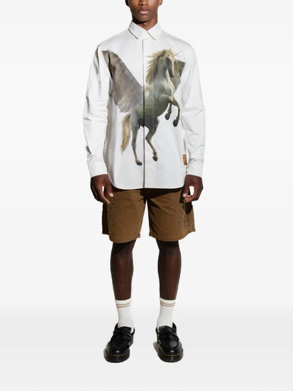 GARCIAS pegasus-print shirt - Wit