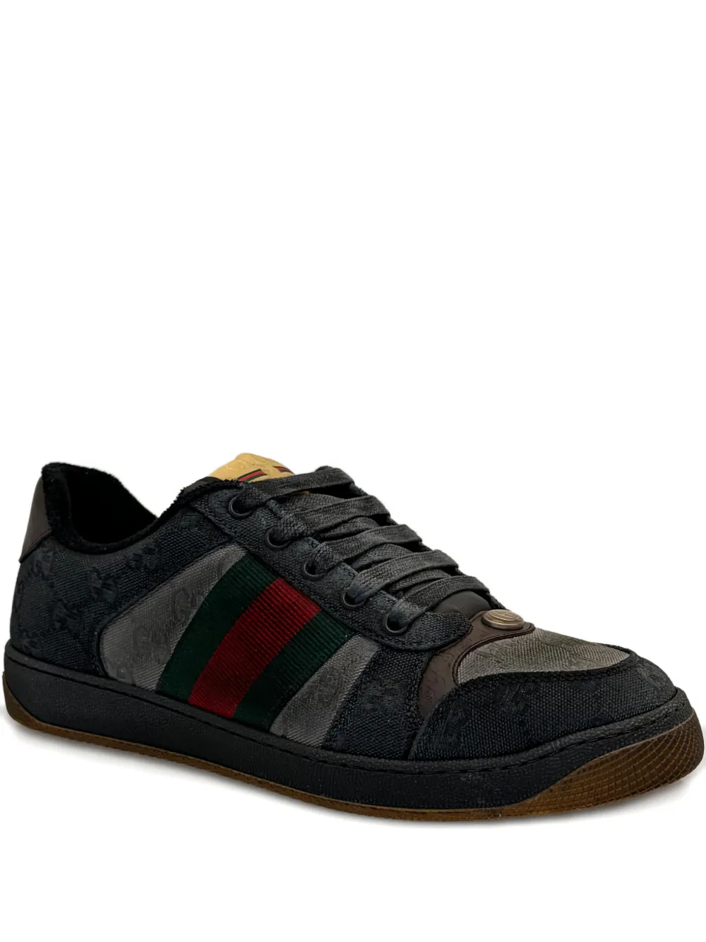 Gucci Gestreifte Screener Sneakers - Schwarz