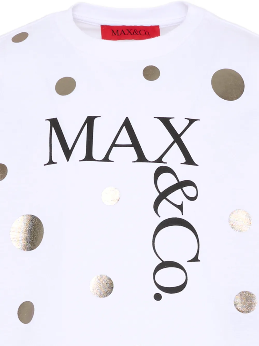 MAX&Co. Kids T-shirt met stippen en korte mouwen Wit