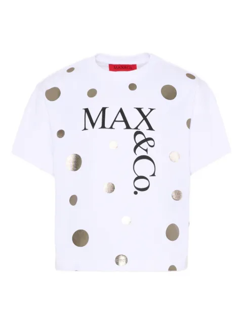 MAX&Co. Kids polka-dot short-sleeve T-shirt