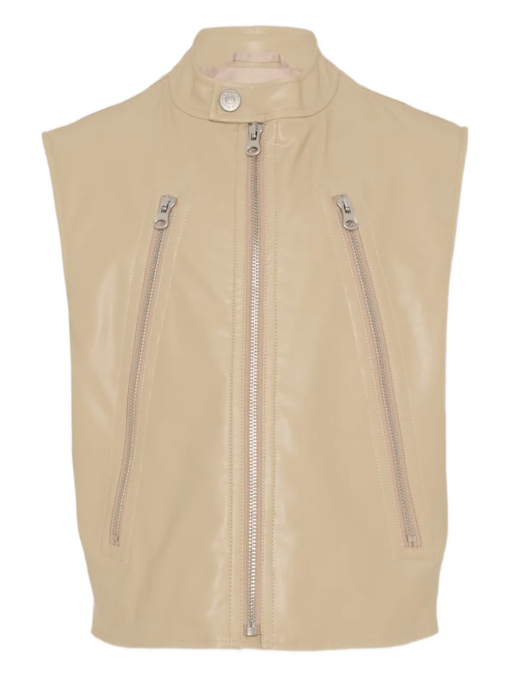 MM6 Maison Margiela Kids throat-latch zipped gilet - Nude