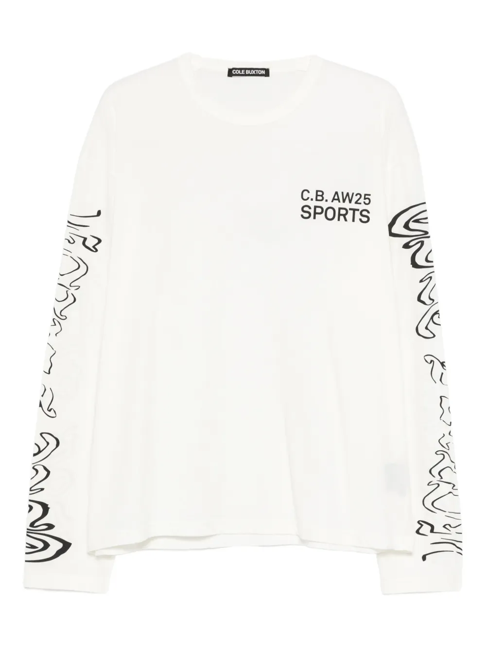 COLE BUXTON graphic long-sleeve T-shirt - Bianco