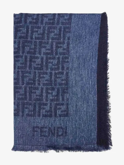 FENDI FF motif fringed shawl