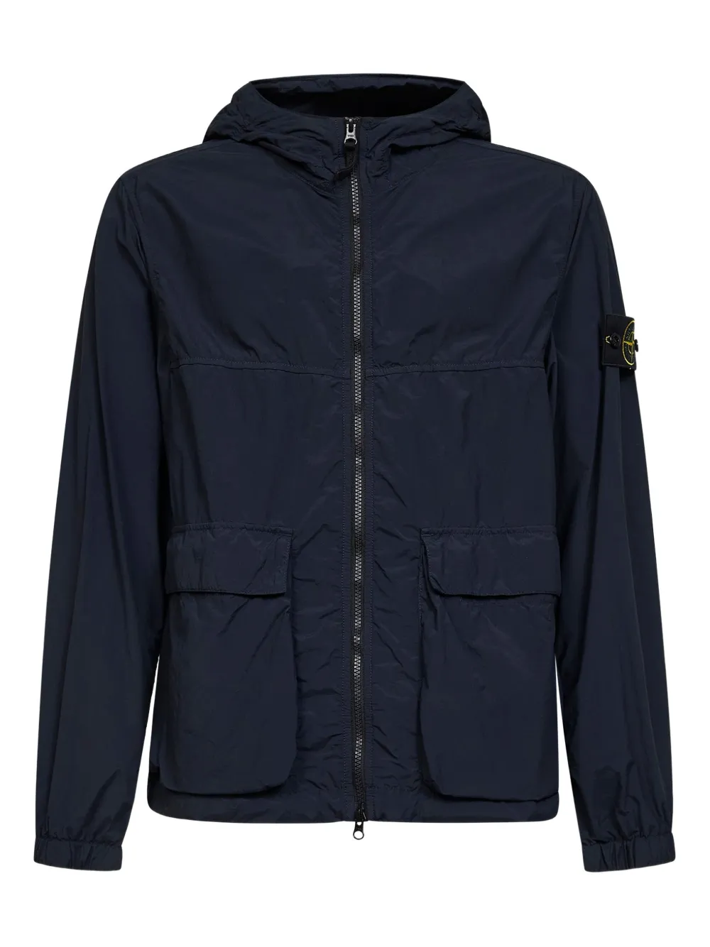 Stone Island hooded flap-pocket jacket - Blu