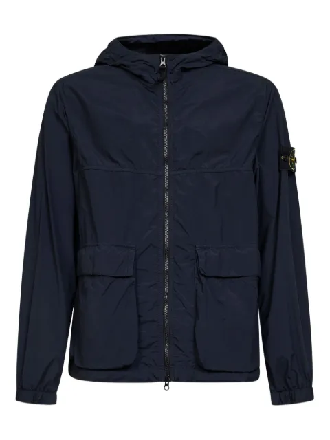 Stone Island chamarra con capucha y bolsillos con solapa