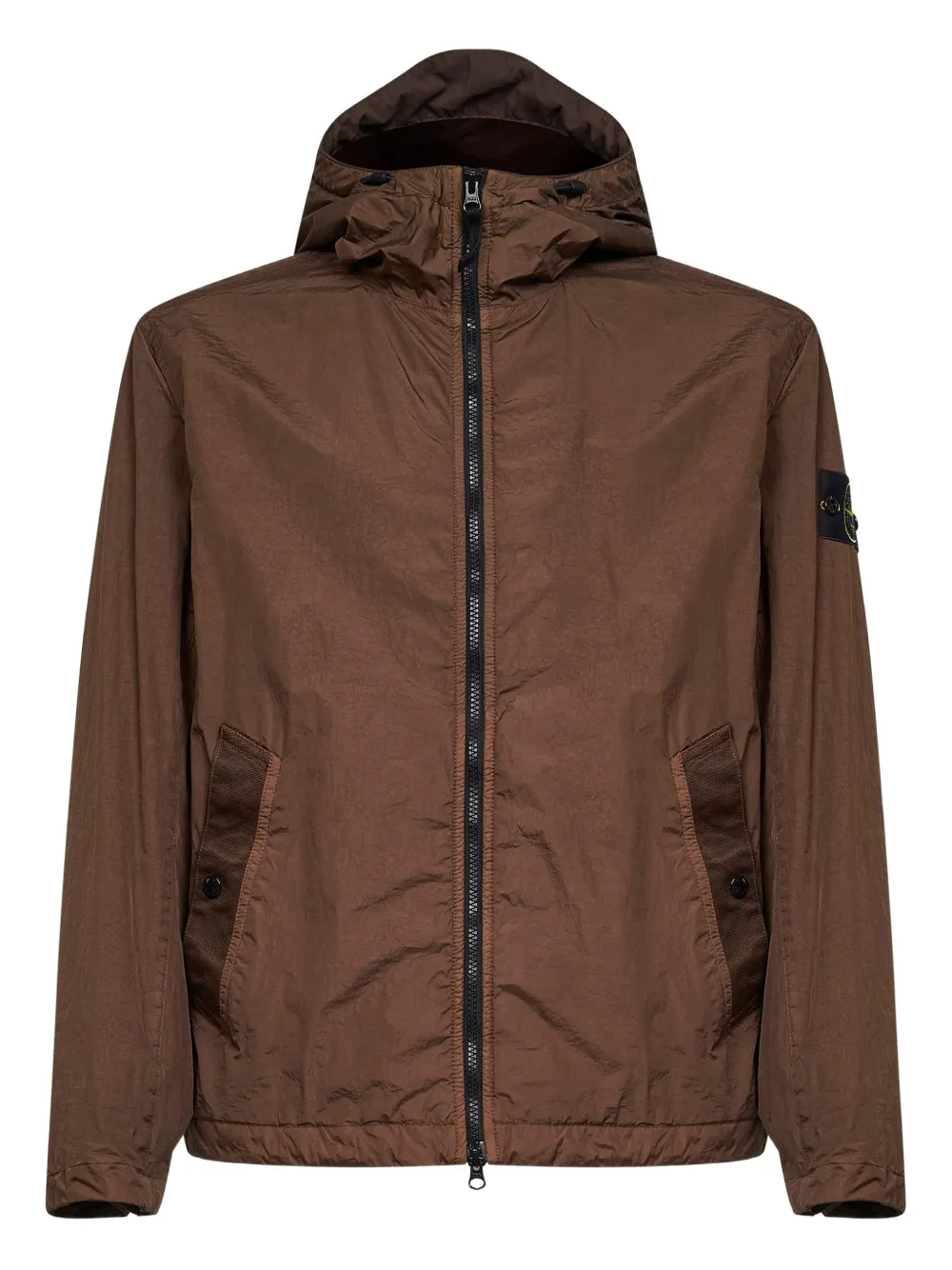 Stone Island hooded zip jacket - Marrone