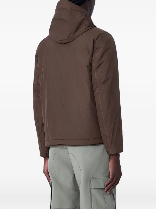 Stone Island Hooded zip-up Jacket | Brown | FARFETCH