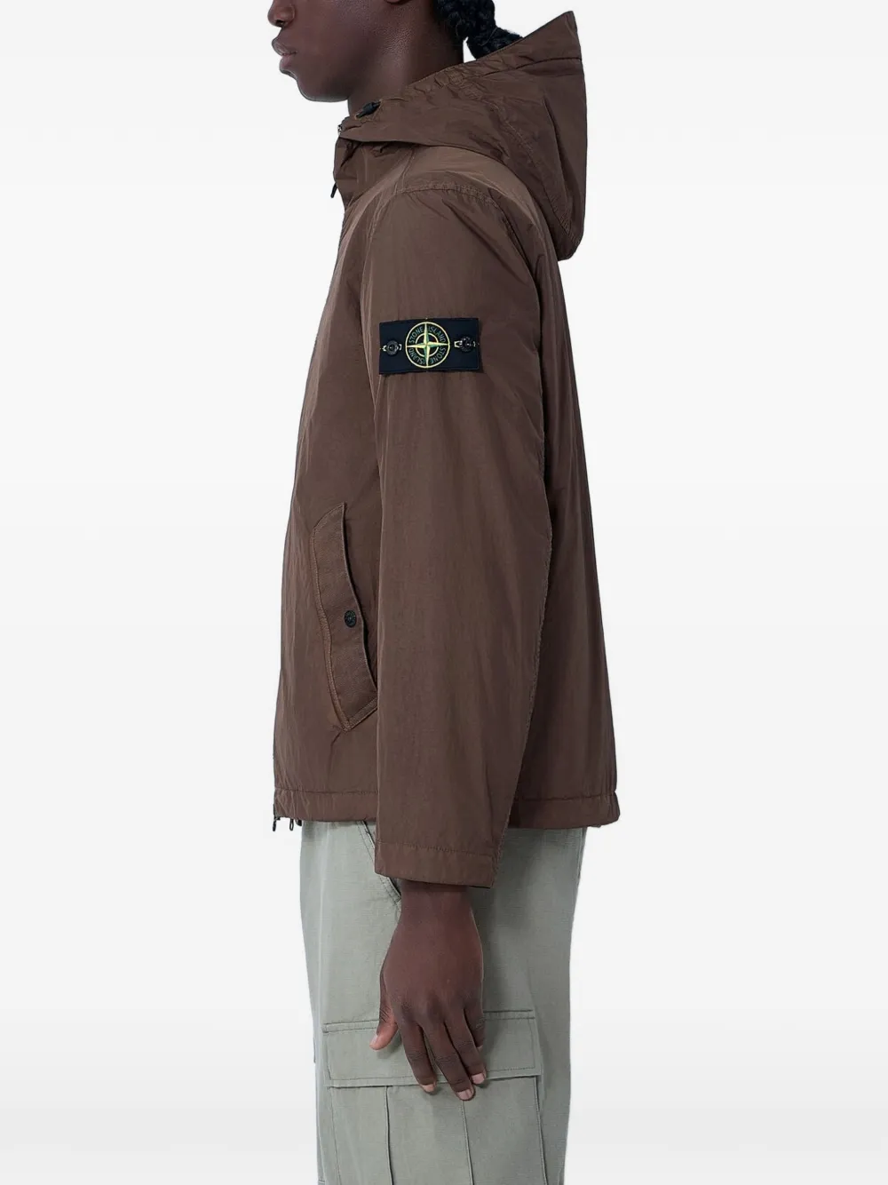 Stone Island Jack met capuchon en rits Bruin