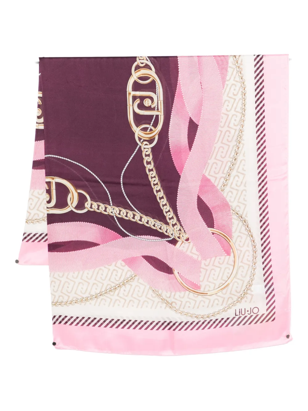 LIU JO chain print scarf - Viola