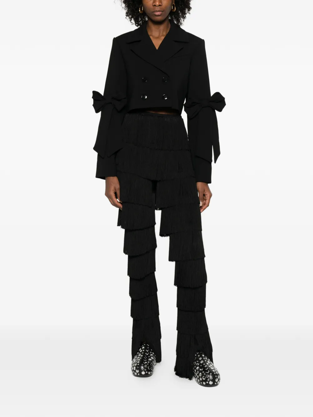  Ganni Double-breasted Jacket - Black 