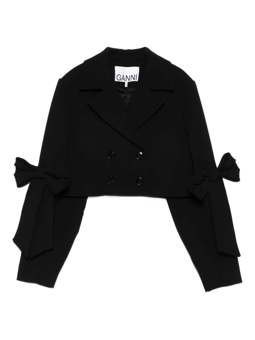 GANNI double-breasted jacket - Nero