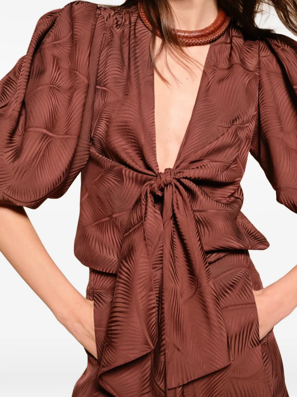 Johanna Ortiz Representative Rituals braided necklace - Bruin