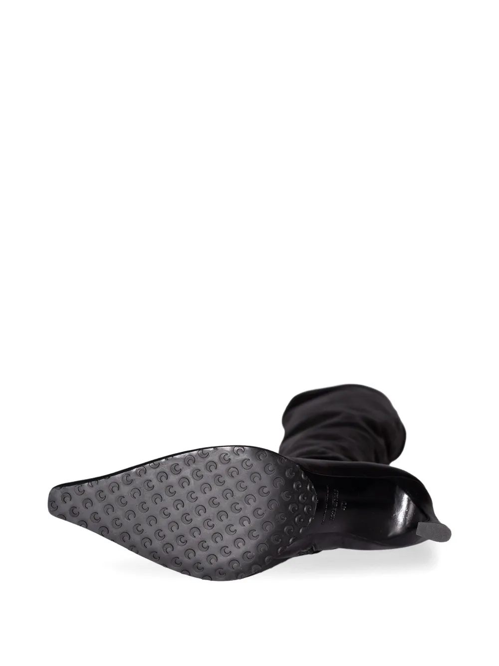 Marine Serre Knielaarzen met hoge hak Zwart