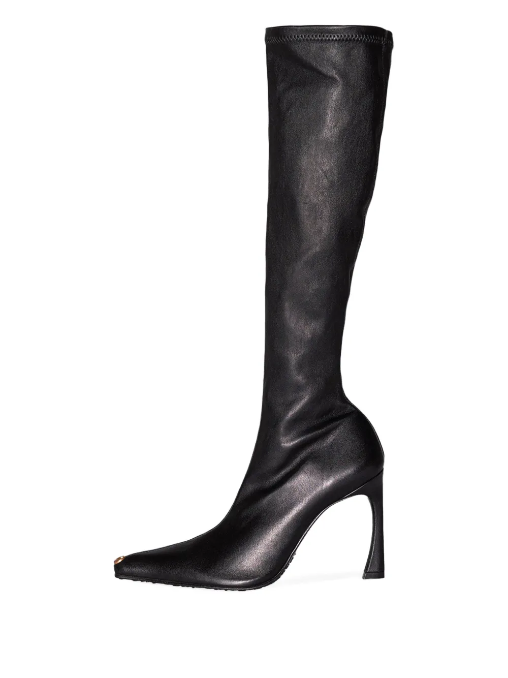 Marine Serre Knielaarzen met hoge hak Zwart