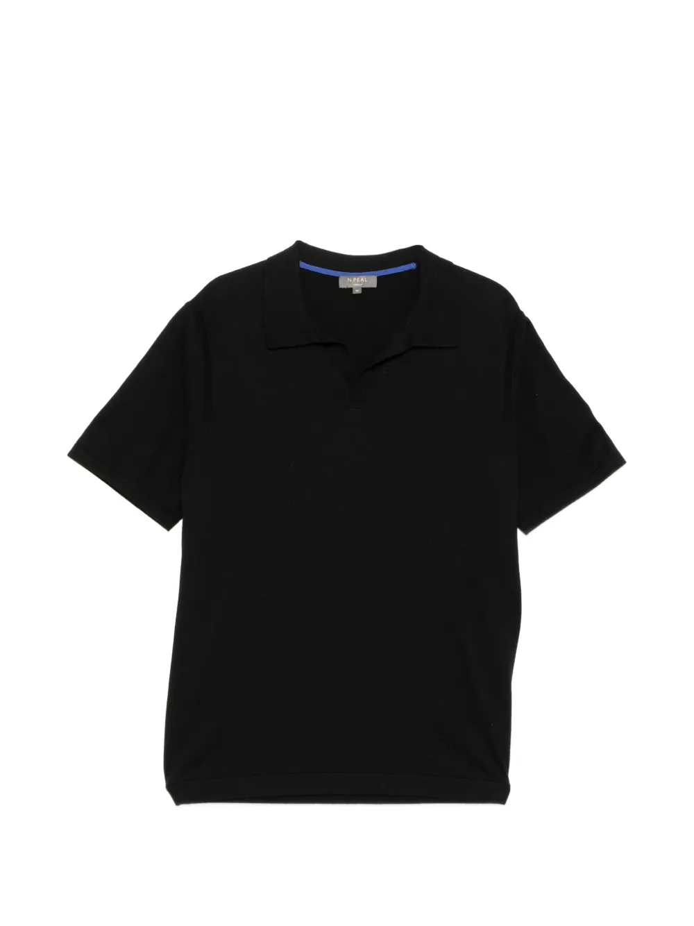 N.Peal T-shirt con colletto polo - Nero