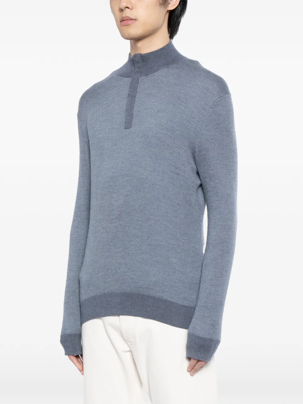  N.peal Pull à Col Zippé - Bleu 