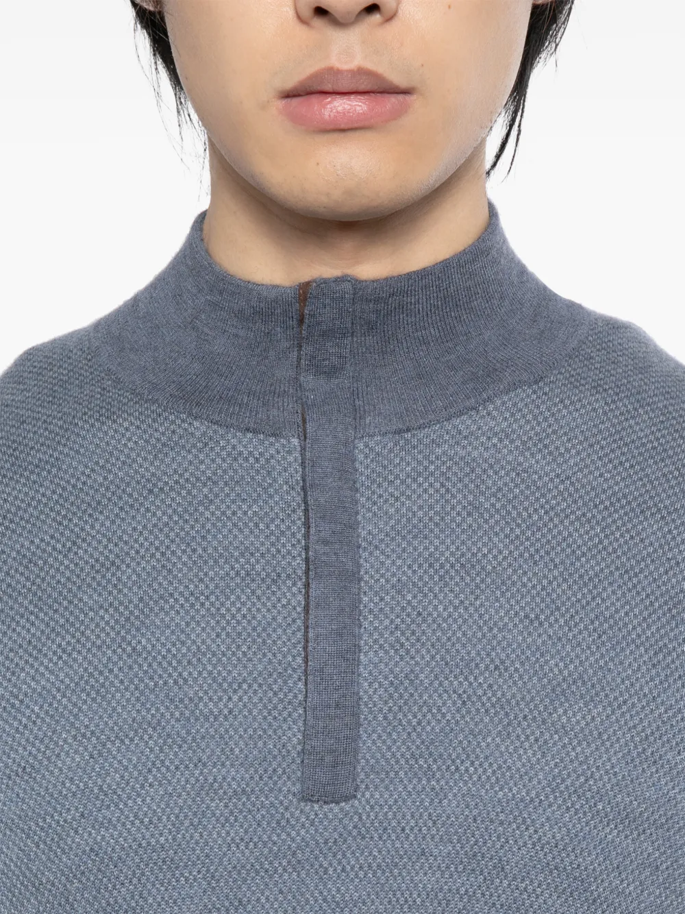 N.Peal Trui met rits Blauw