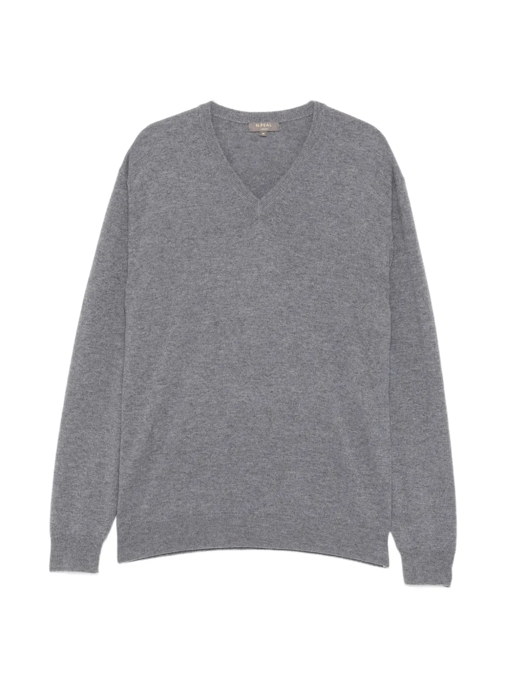 N.Peal Maglione Burlington con scollo a V - Grigio