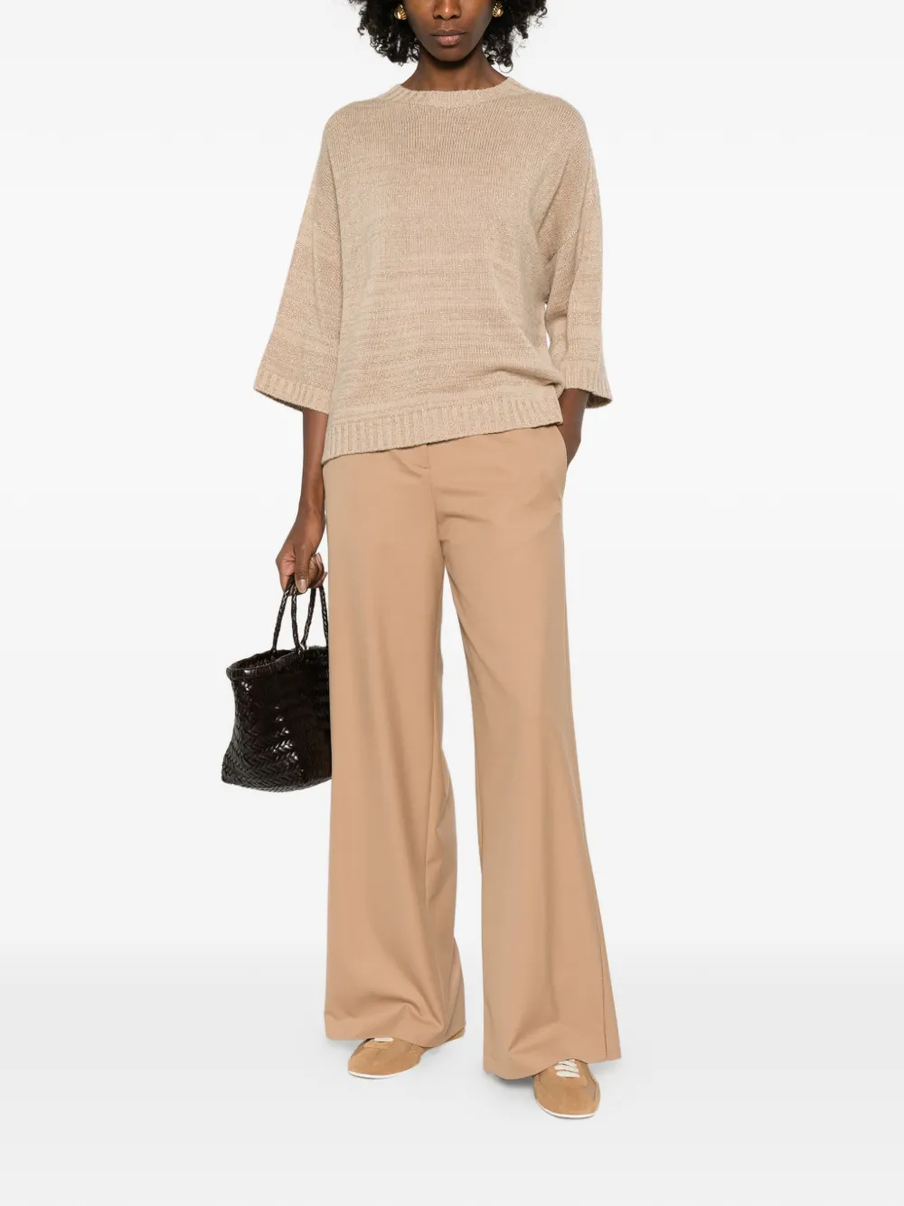 Fabiana Filippi wide-leg trousers - Beige