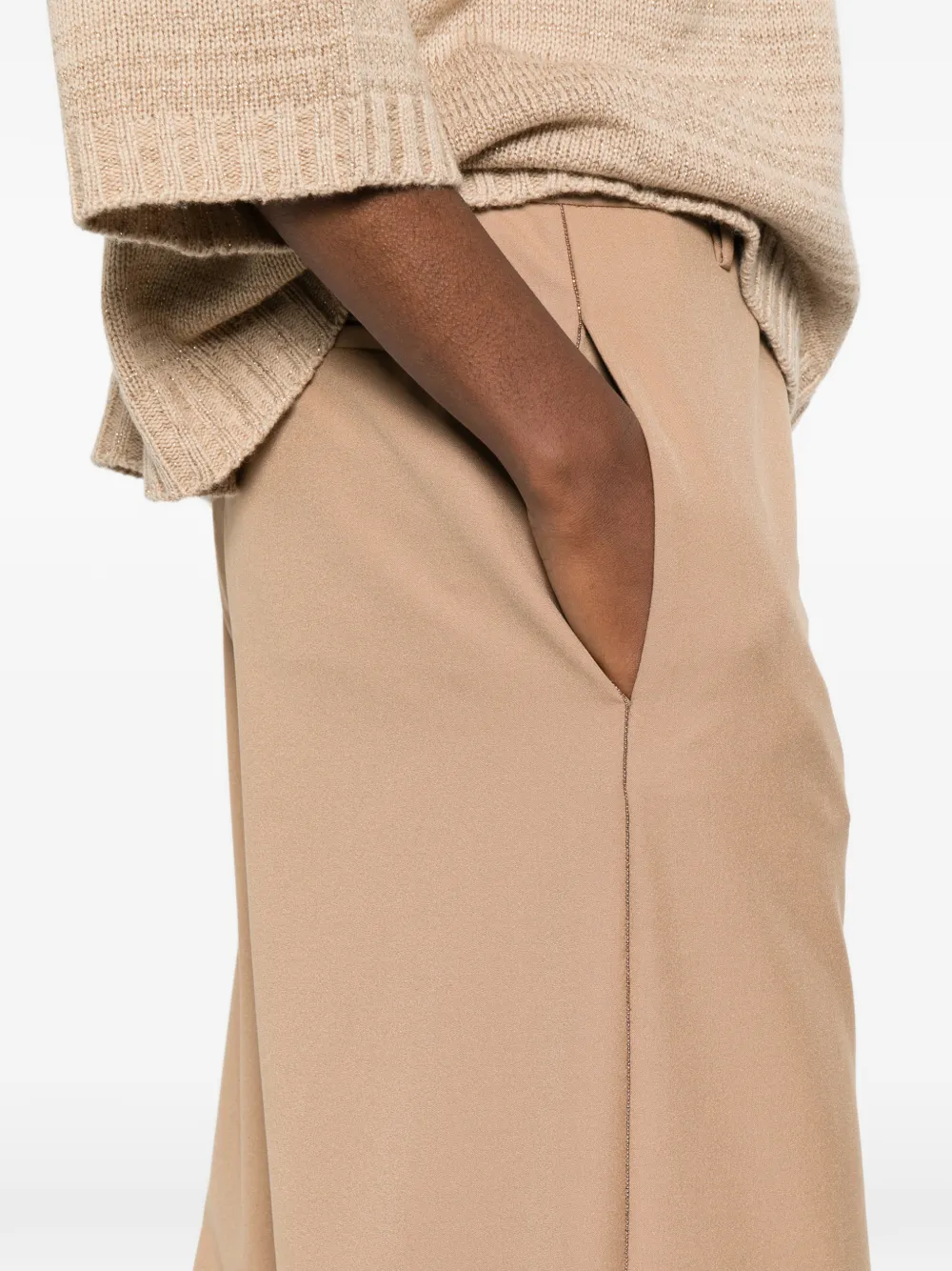 Fabiana Filippi Broek met wijde pijpen Beige