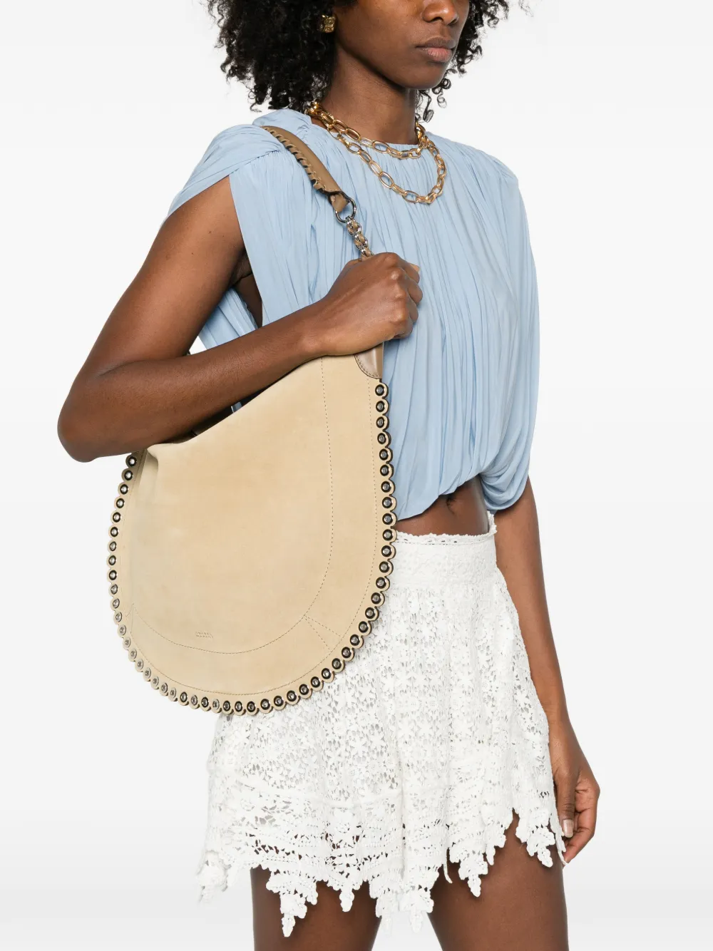 ISABEL MARANT Oskan Hobo shoulder bag - Beige