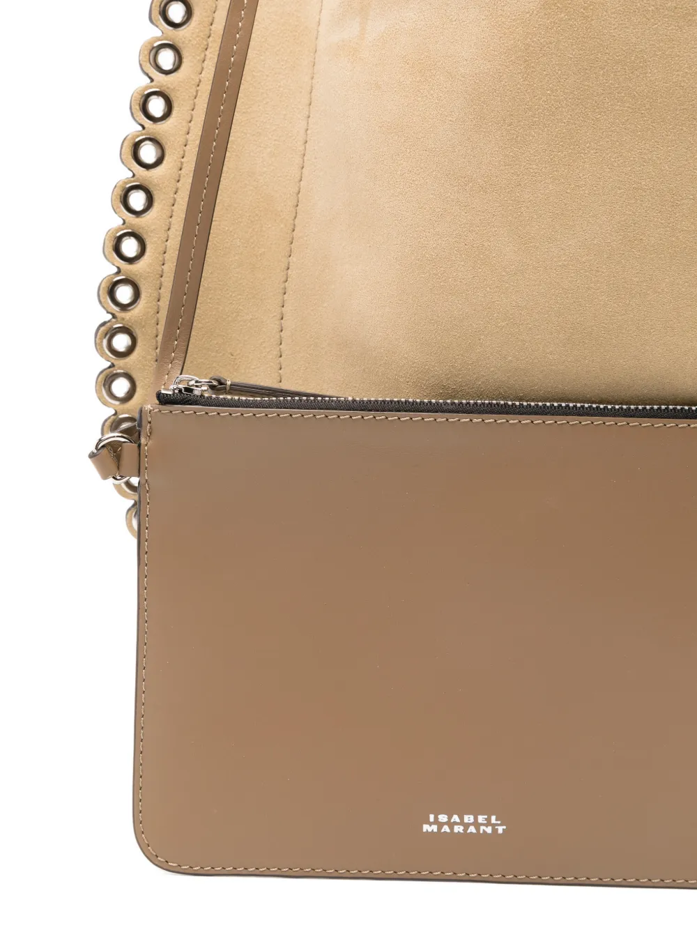 ISABEL MARANT Oskan Soft schoudertas Beige