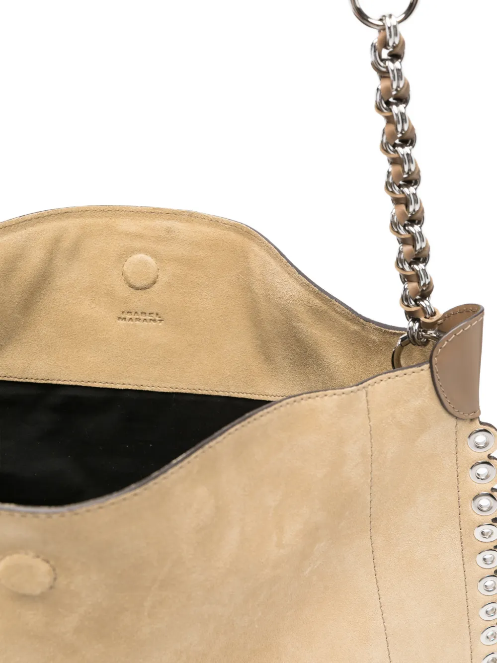 ISABEL MARANT Oskan Soft schoudertas Beige