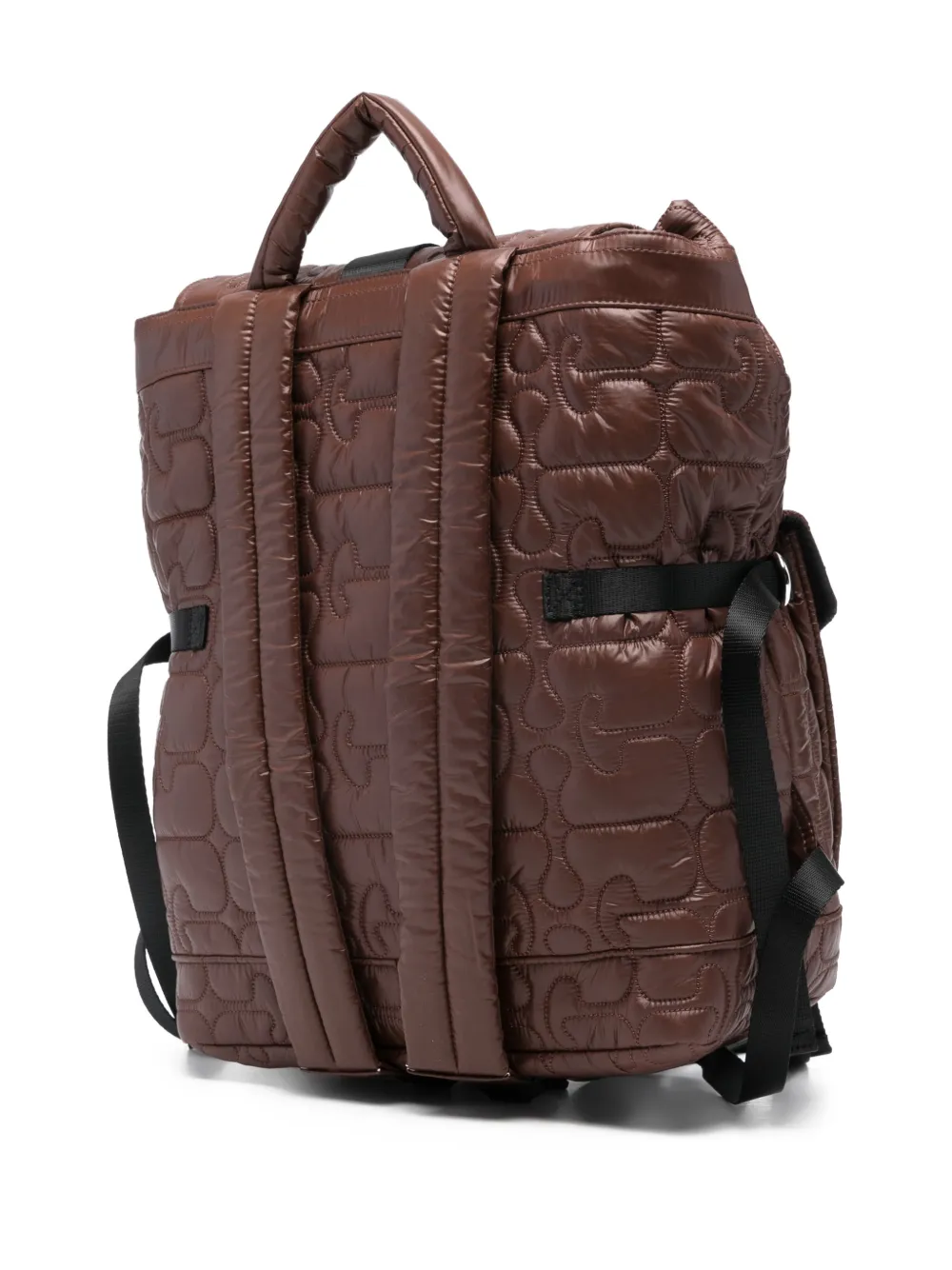  Ganni Quilted Backpack - Brown 
