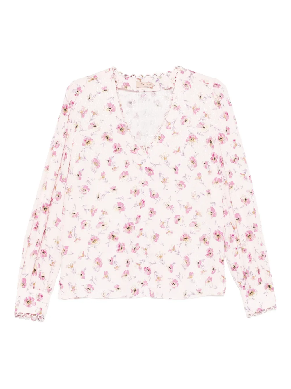 TWINSET floral V-neck blouse - Rosa