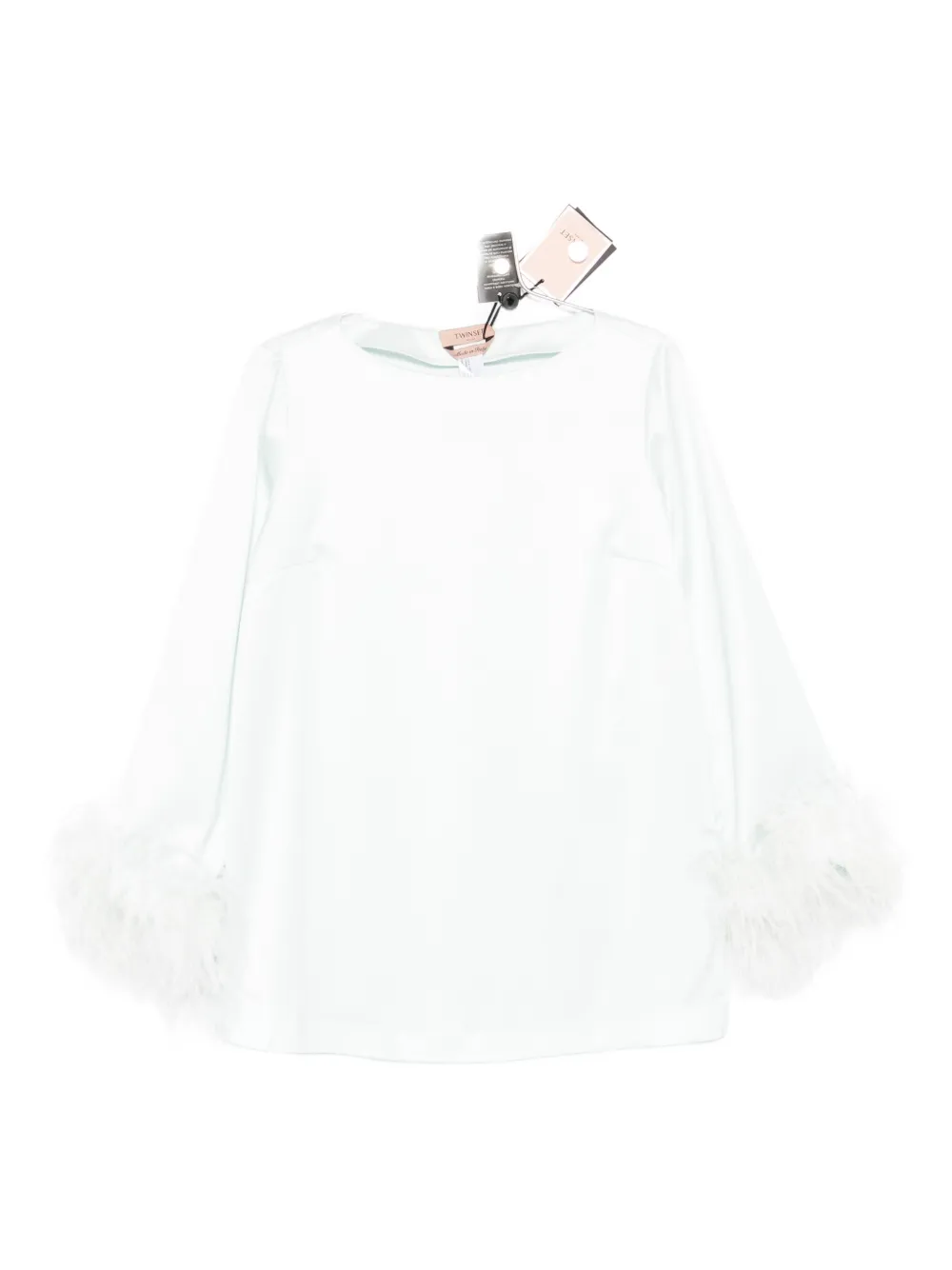 TWINSET feather-trim blouse - Verde