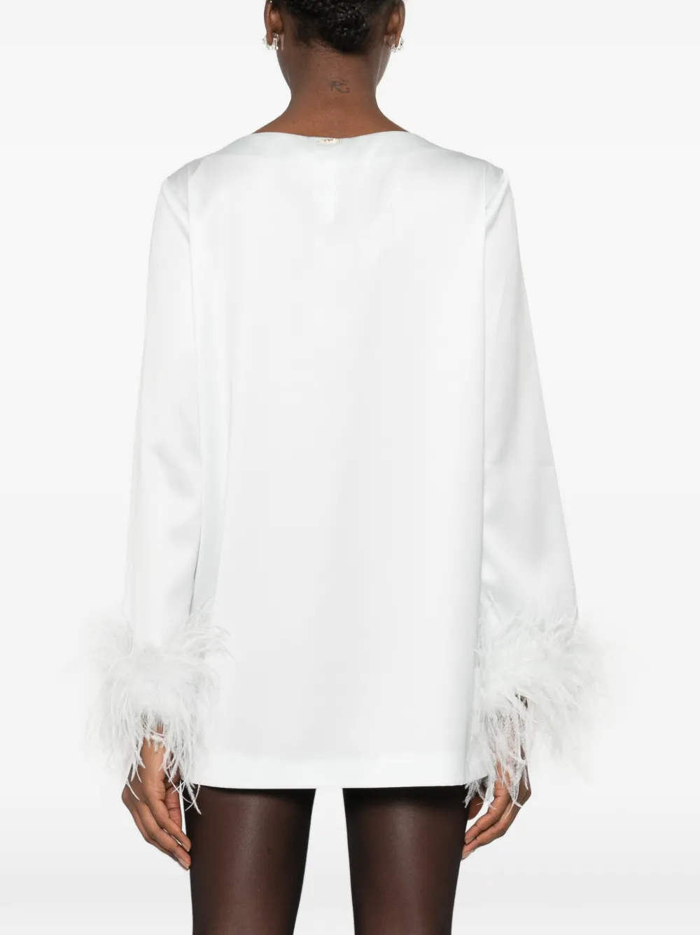 TWINSET Blouse met veren Groen