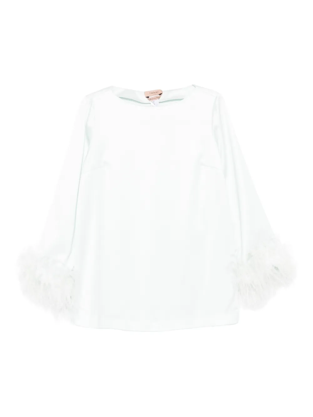 TWINSET feather-trim blouse - Verde