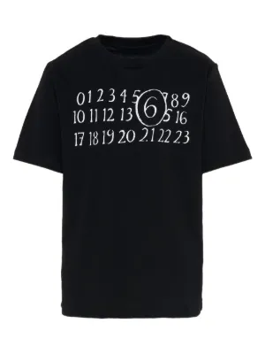MM6 Maison Margiela Kids クロップド Tシャツ | ブラック | FARFETCH JP