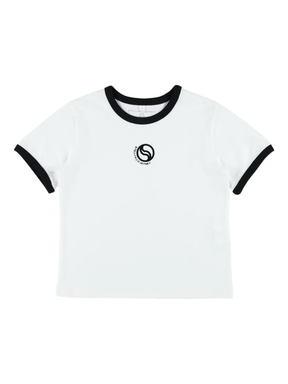 Stella McCartney Kids new logo ringer T-shirt - Bianco