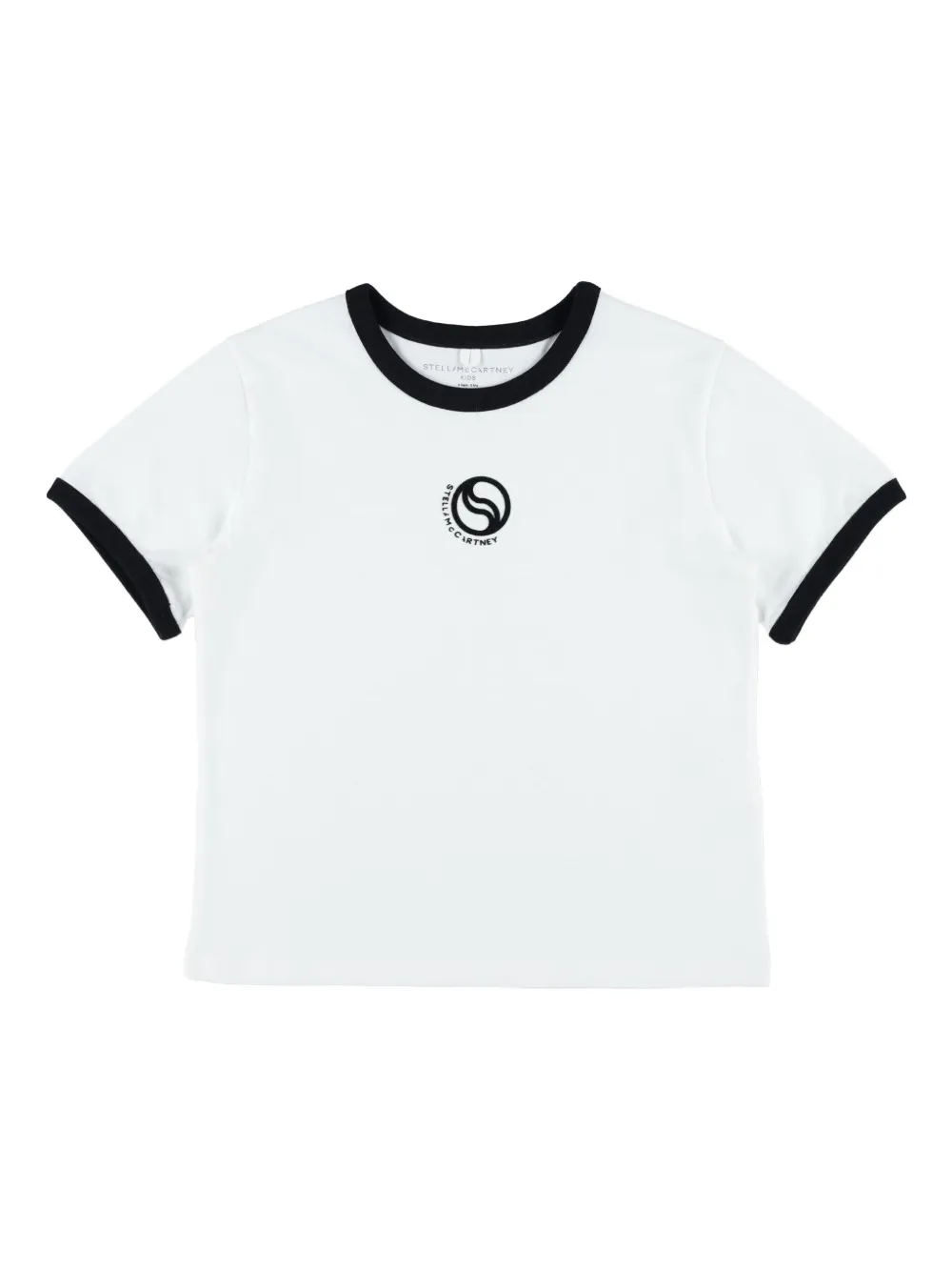Stella McCartney Kids new logo ringer T-shirt - Bianco