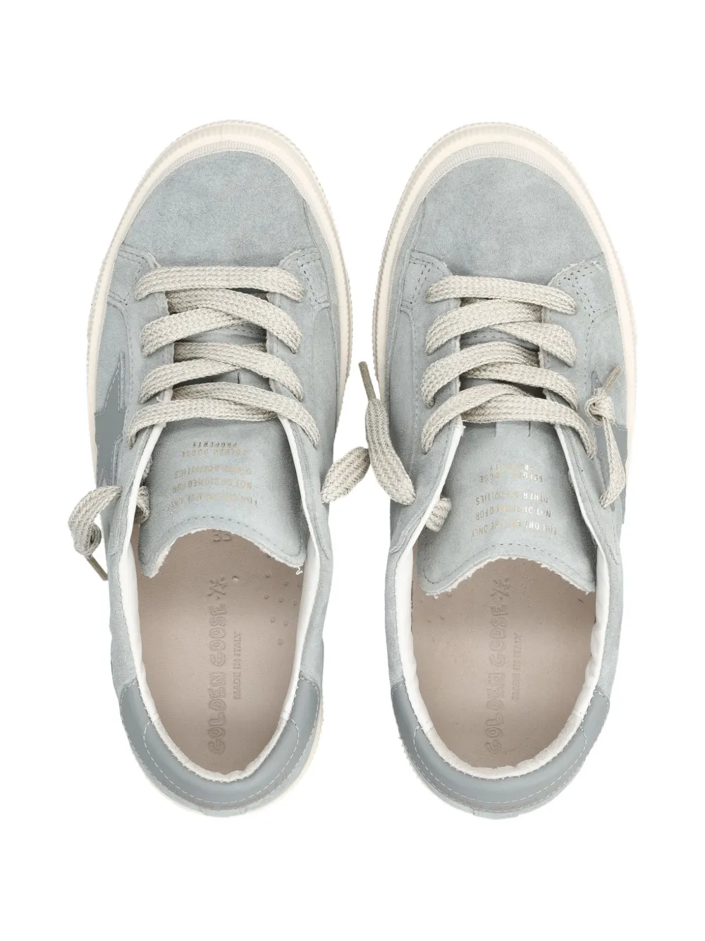 Golden Goose Kids May star suede sneakers Blauw
