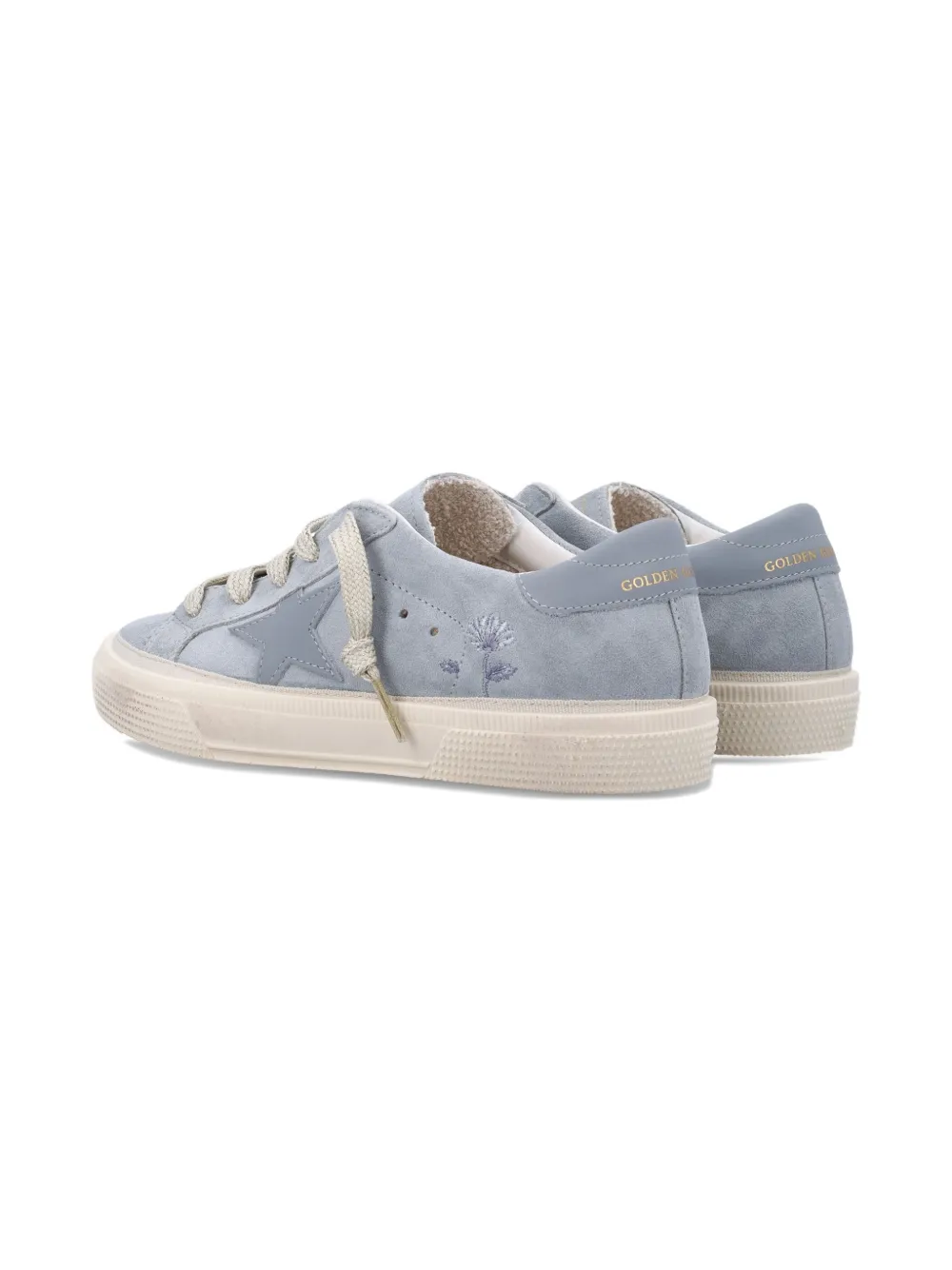 Golden Goose Kids May star suede sneakers Blauw
