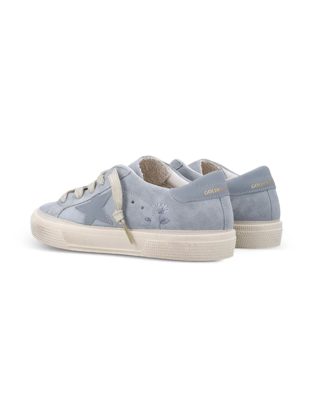 Golden Goose Kids May suède sneakers met ster Blauw