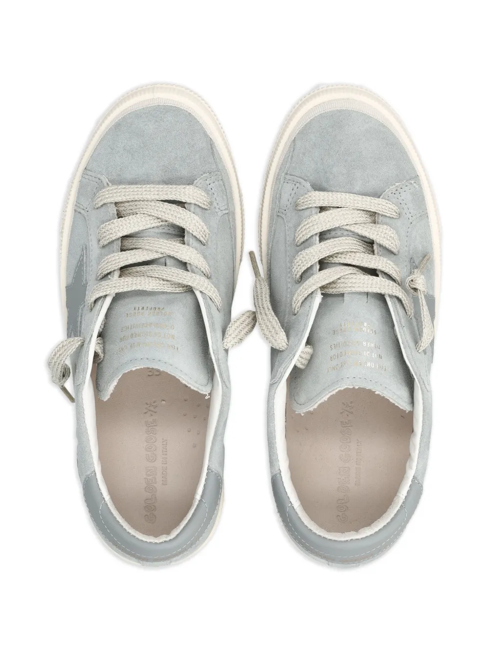 Golden Goose Kids May suède sneakers met ster Blauw