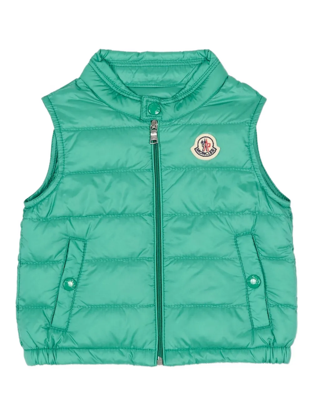 Moncler Enfant New Amaury gewatteerd gilet met knopen Groen